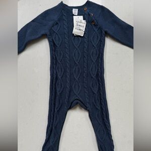 Kids Nordstrom Knit Romper - Blue (size 12M)